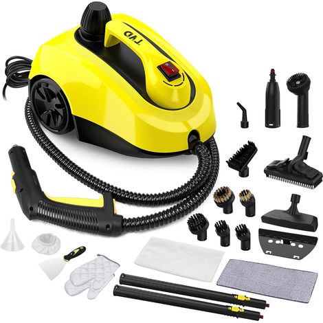 1 Nettoyeur vapeur 1300g câble 5m 26 accessoires pour meubles tapis cuisine salle de bain