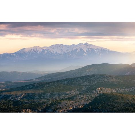 Tableau sur toile le pic du Canigou 45x65 cm - Impression sur Toile Murale Décorative - Image imprimée en HD sur Toile - Toile sur Châssis en Bois FSC - Fabriqué en France (1/4)