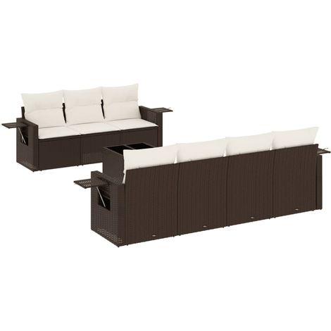 Maison Exclusive - Set sofás de jardín 8 piezas y cojines ratán s (1/5)