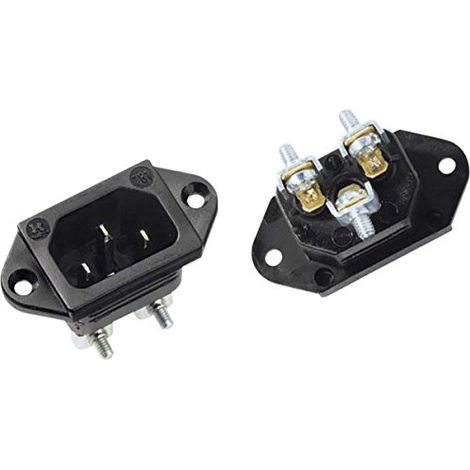 BACHMANN KALTGERÄTE-EINBAUPRISE MÂLE 70°C NOIR - C14, E, 10 A 250 V, 70 °C 917.170