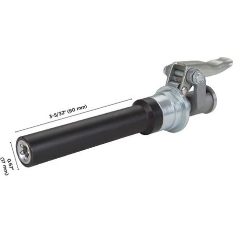 TESTINA INGRASSATORE LUNGA 80mm 6 GRIFFE LUNGA LEVA ATTACCO RAPIDO