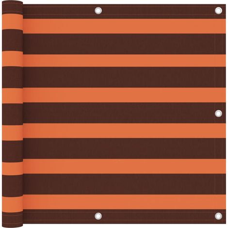 Balkon-Sichtschutz Orange und Braun 90x400 cm Oxford-Gewebe
