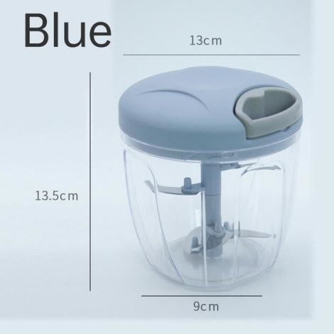 Hachoir à viande manuel,500-900ml,coupe-oignons,légumes,accessoires de cuisine- Blue-900ml