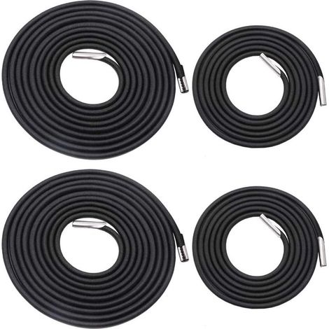Cordons élastiques de rechange universels pour chaises Zero Gravity, chaises longues et chaises élastiques, lot de 4, noir (1/4)