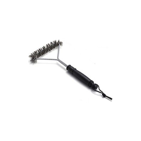 Dreieckige Grill-Reinigungsbürste, schwarz, 31 cm lang