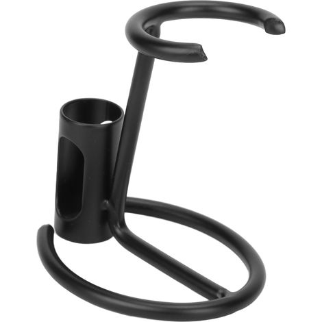 Porte-rasoir moderne antidérapant à séchage rapide, pratique, en métal noir mat, support pour rasoir et blaireau. (1/5)