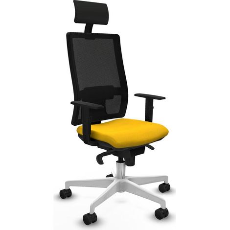 Piqueras y Crespo Chaise ergonomique de bureau jaunâtre (1/3)