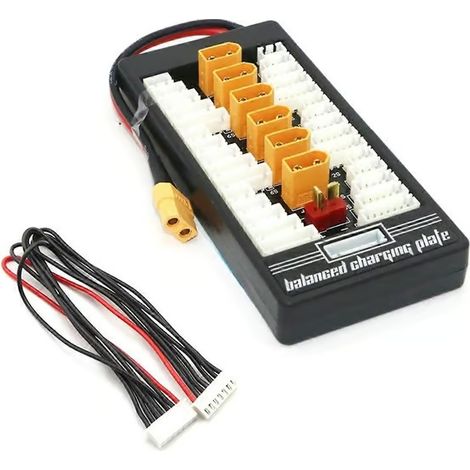 Carte de charge parallèle équilibrée multi-batteries LiPo 2S-6S avec connecteur XT60 pour chargeur de batterie RC B6AC A6 720I Cha (1/5)