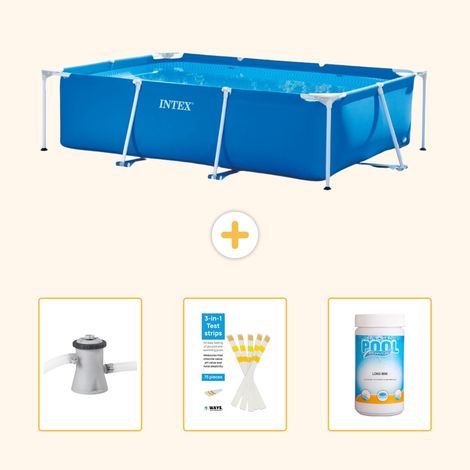 Intex Piscine Tubulaire Rectangulaire - 260x160x65 cm - 4-pièces SCB73