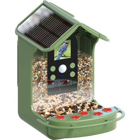Easypix BirdyCam mangeoire à oiseaux verte Full HD (1/5)