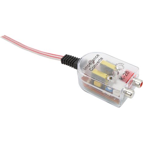 Adaptateur convertisseur d'impédance haute/basse universel pour voiture, amplificateur transparent, kit de réglage audio auto, compatible autoradio. (1/5)