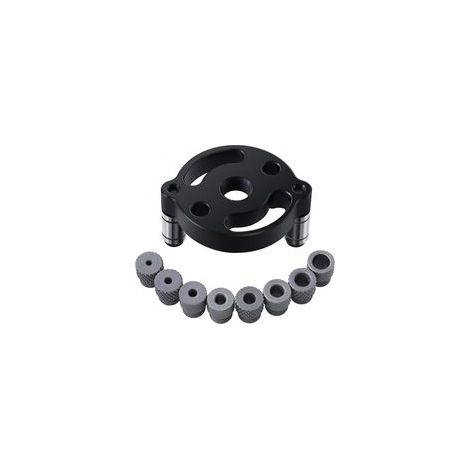 Localizador de brocas, portabrocas con 8 anillos de broca de 3/4/5/6/7/8/9/10 mm, plantilla de perforación vertical con casquillos guía para perforar agujeros