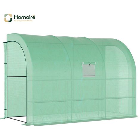 HOMAIRE Gewächshaus en acier avec feuilles hiverproof, rangements et fenêtres, monté sur mur pour balcon et jardin, idéal pour légumes, fleurs et plantes vertes