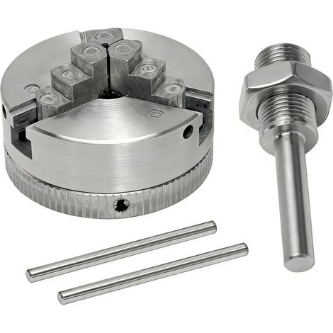 Mandrin de Tour à Bois M12 en Alliage de Zinc, 3 Mors Manuel pour Perceuse Électrique, Bois et Métal (1/4)
