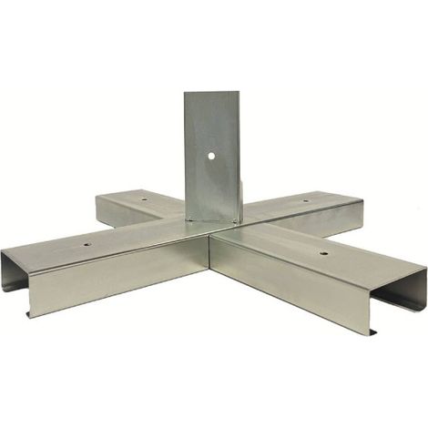 Base cruz automontable acero galvanizado 50x50cm para señalización temporal SEKURECO
