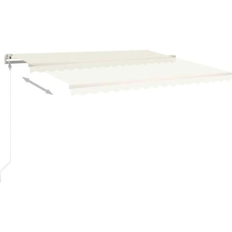 Auvent Rétractable Automatique 450x300cm Crème - Protection Solaire Terrasse Jardin-x (1/5)