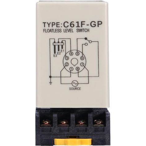 Contrôleur de Niveau de Liquide Sans Flotteur C61F-GP, 220V 50/60Hz, Capteur Automatique Industriel pour Contrôle d'Eau, 50x40x58mm (1/5)