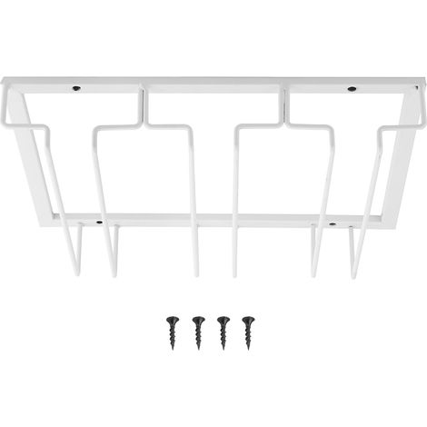 Porte-verres mural en fer forgé pour 3 bouteilles, étagère de rangement décorative (1/5)