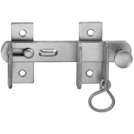 Verrou de porte - GAH ALBERTS - 307653 - Laqué noir - Dispositif de maintien - 130 mm