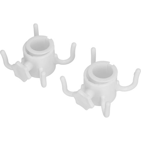 Lot de 2 ancres pour parasol de plage, piquets à 4 crochets blancs, support pour parapluie extérieur. (1/5)