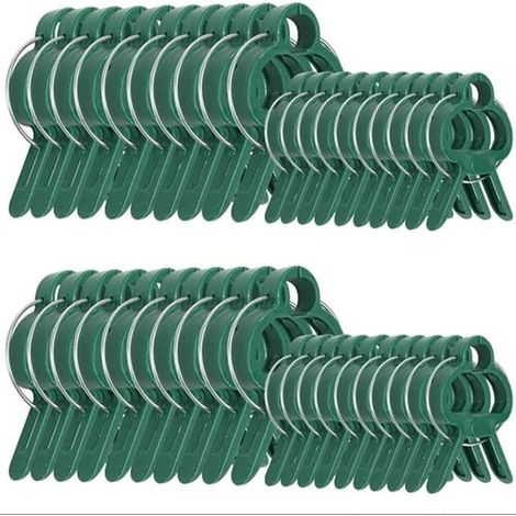 Pflanzenclips Kletterhilfen Stützen für Pflanzen Robuster Kunststoff 2 Größen Grün (1/5)