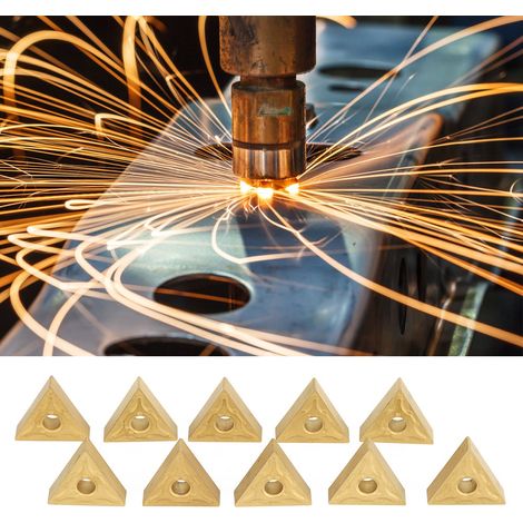 10 plaquettes triangulaires CNC double face pour semi-finition et ébauche de l'acier R0.4/R0.8 (T9125-160404 (R0.4)) (1/5)