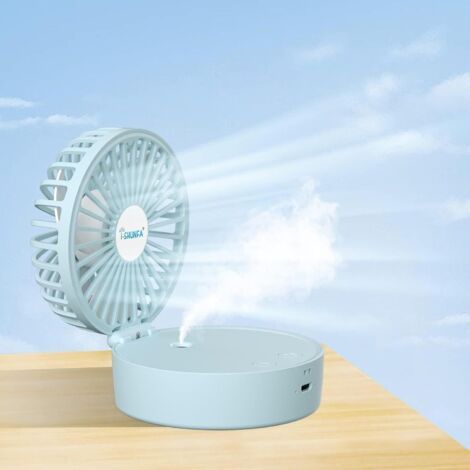 Ventilateur portatif. ventilateur de pulvérisation pliable portable. ventilateur de brumisation 3 en 1 avec batterie rechargeable USB . 3 vitesses de vent réglables et (1/5)