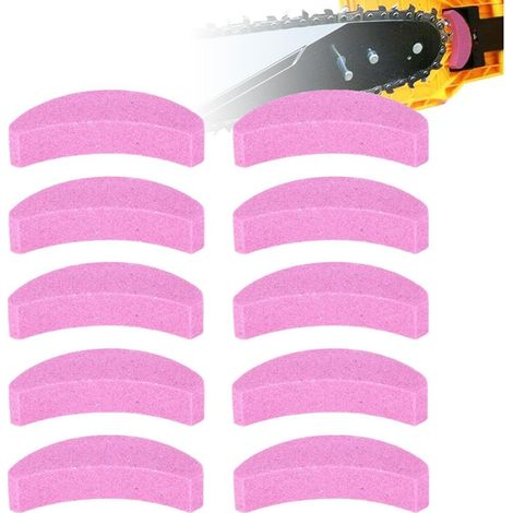Chainsaw Tooth Sharpening Stone, 10 Piece Quick Change Chainsaw Sharpening Stone Kit for Portable Home Chain Sharpener (1/5)