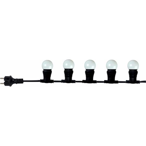 TIBELEC Guirlande extérieure 10 ampoules B22 blanc chaud 500 lumens Pro 10m TIBELEC