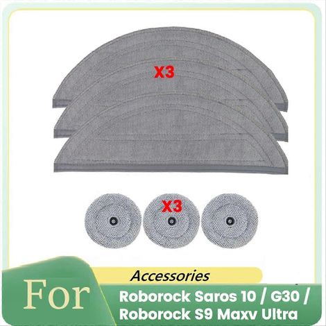 Lot de 6 patins de lavage de rechange pour Saros 10/G30/S9 Maxv Ultra pièces pour aspirateur lavable patin de lavage (1/5)