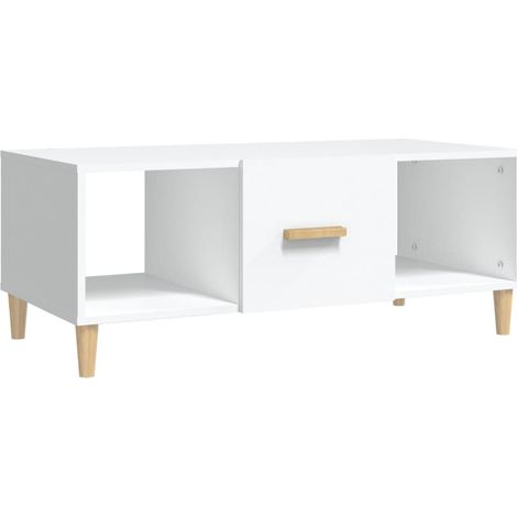 Maison Exclusive - Couchtisch Weiß 102x50x40 cm Holzwerkstoff