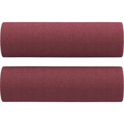 Maison Exclusive - Cojines decorativos 2 uds tela rojo tinto 15x5 (1/5)
