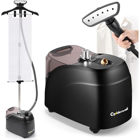 CGOLDENWALL 2000W Defroisseur Vapeur Vertical, 3.2L Réservoir d'Eau Amovible, Prêt en 45s, 2 Réglages des Vapeur pour Tous les Tissus - avec Accessoires et Hauteur Ajustable (1/5)