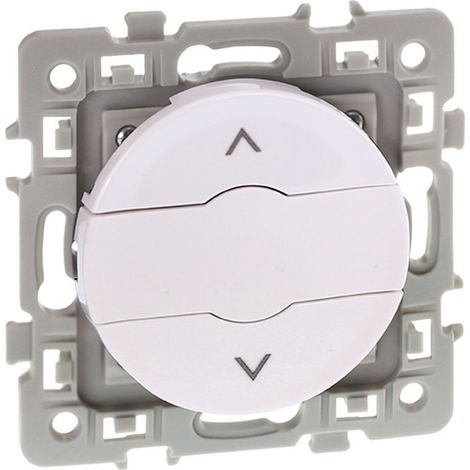 Eur Ohm – Interrupteur volets roulants blanc – Double interrupteur étanche complet – Commande montée, descente et stop – Installation facile avec bornes auto