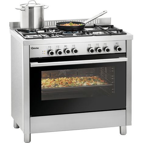 Cuisinière à gaz 5 Feux et Four Multifonction - Bartscher (1/5)