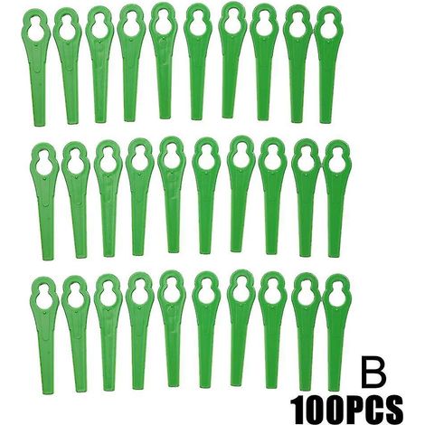 Filiyano-100 lames de rechange pour coupe-bordures Einhell en plastique vert pour jardin et pelouse (1/5)