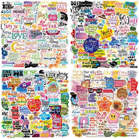 Stickers Motivation - Vinyle Imperméable - Pour Ordinateur Portable Téléphone Valise Skateboard - 200 Pièces (1/5)