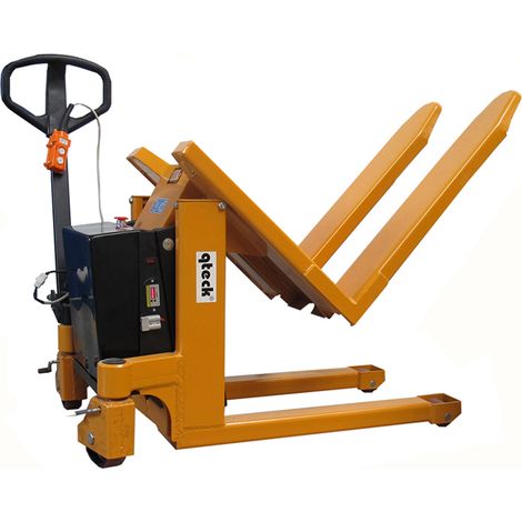 qteck Semi-elektrischer Behälter-/Palettenneiger zum Heben und Kippen bis 90° Hubkraft 1000kg