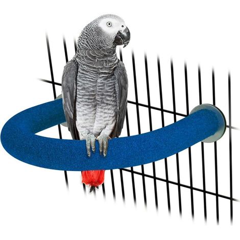 1 perchoir à surface rugueuse pour perroquet - Perchoirs en sable de quartz pour cage à oiseaux de taille moyenne à grande - Forme en U