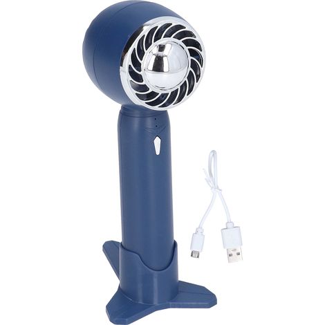 Ventilateur de Bureau USB Rechargeable 2000mAh - Ventilateur Portable pour Voyage, Bleu (1/5)