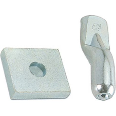 PIASTRA C/PERNO P/CARDINE D 20 MM ACC ZINC Q.TA 10