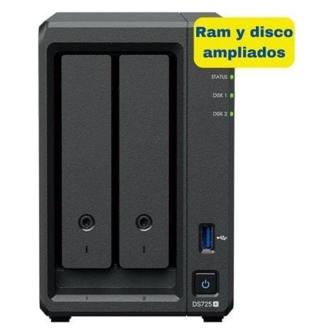 NAS Synology Diskstation DS725+/ 2 Bahías 3.5- 2.5/ 8GB DDR4/ 8TB/ Formato Torre