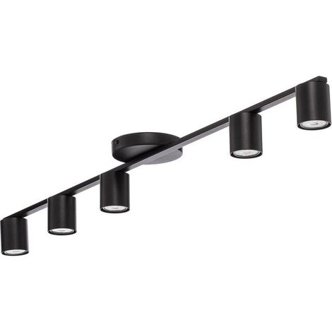 Plafonnier noir moderne Sky Sigma, 5 spots GU10-25W (1/2)