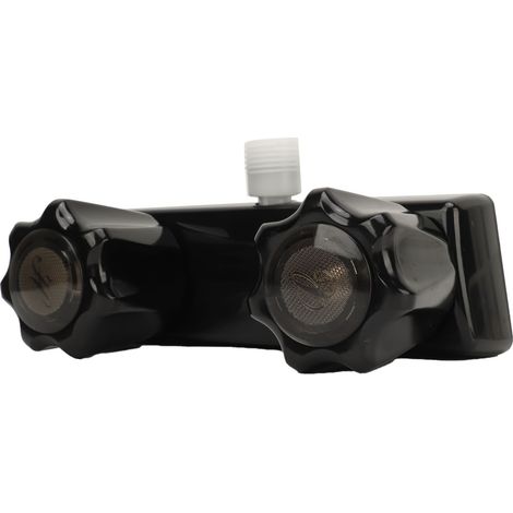 Mitigeur de douche RV, inverseur facile à installer, robinet de douche à 2 poignées pour bateau et camping-car, base noire (1/5)