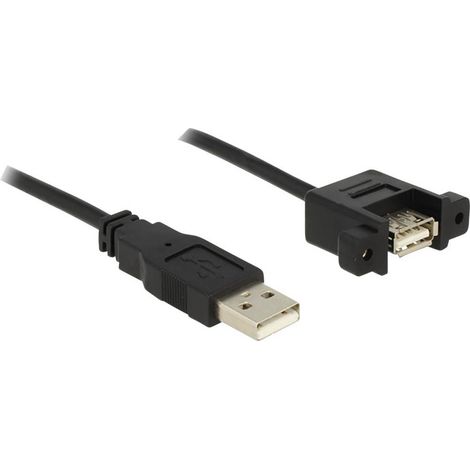 Delock Câble USB USB 2.0 USB-A mâle, USB-A femelle 1.00 m noir 85106 (1/3)