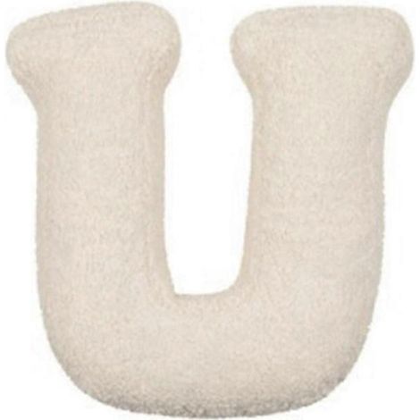 Coussin décoratif avec lettres anglaises, coussin décoratif alphabet, coussin décoratif avec lettres anglaises en forme de U (1/5)
