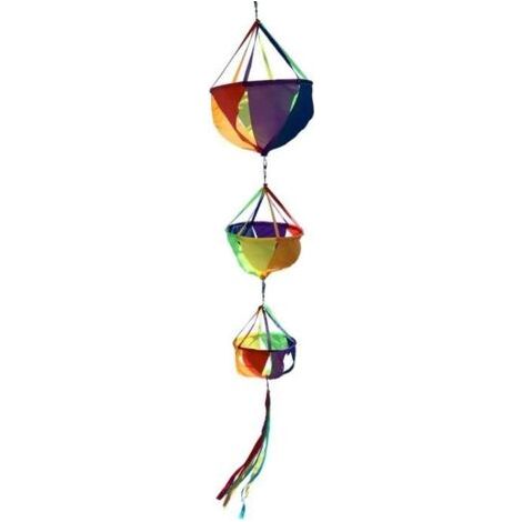 (Coloré)Arc-en-ciel Windsock Vent Mesure Direction Sac Twister Drapeau Cerf-Volant Jardin Cour Suspendu Décoration Coloré (1/4)