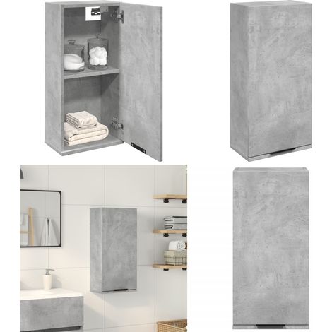 vidaXL Wand-Badschrank Betongrau 32x20x67 cm (1/5)