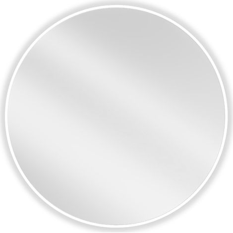 Mexen Loft miroir de salle de bain rond 80 cm, cadre blanc - 9850-080-080-000-20 (1/5)