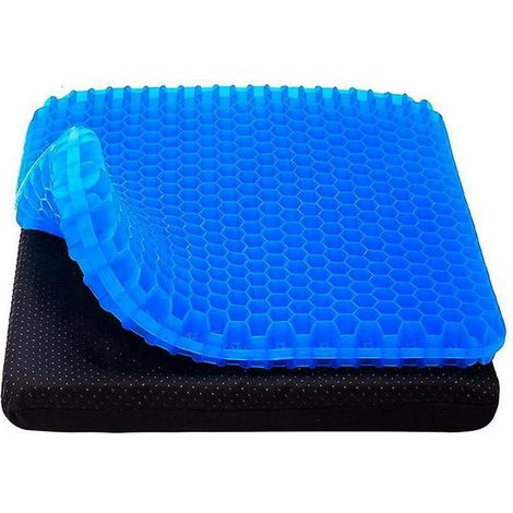 Gel Seat Cushion, Cooling Seat Cushion, Thick Large Breathable Honeycomb Design, Absorbs Pressure Points, Seat Cushion with Non-Slip Cover, Gel Cushion (1/4)